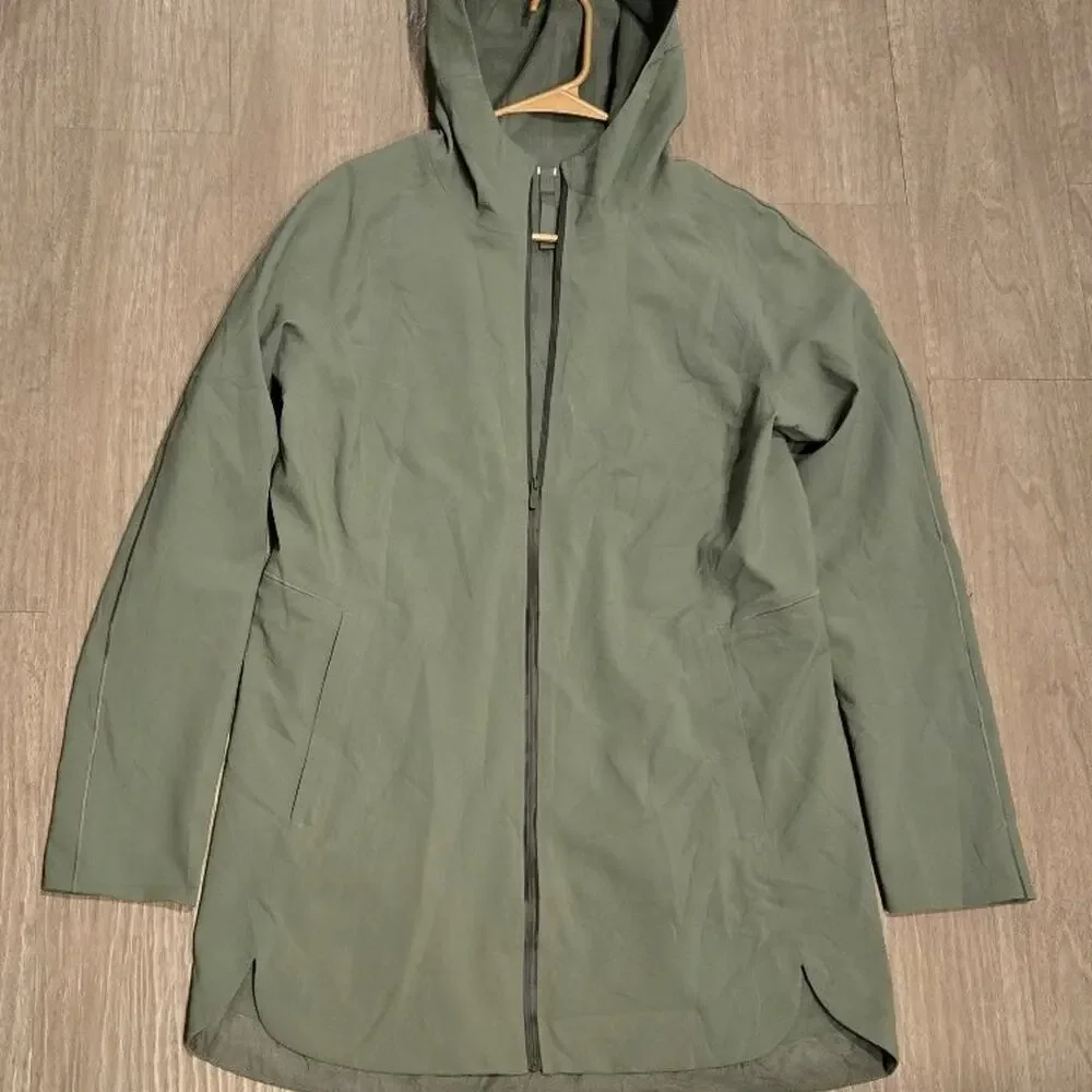 Lululemon Glyde Along Softshell Jacket 8 Green Twill - Picture 9 of 9